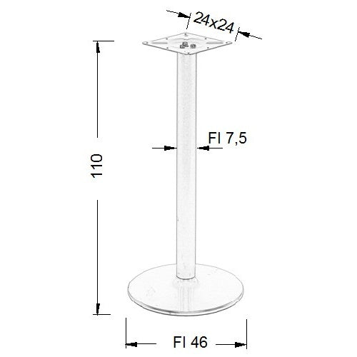 Króm asztalláb NY-B005/110