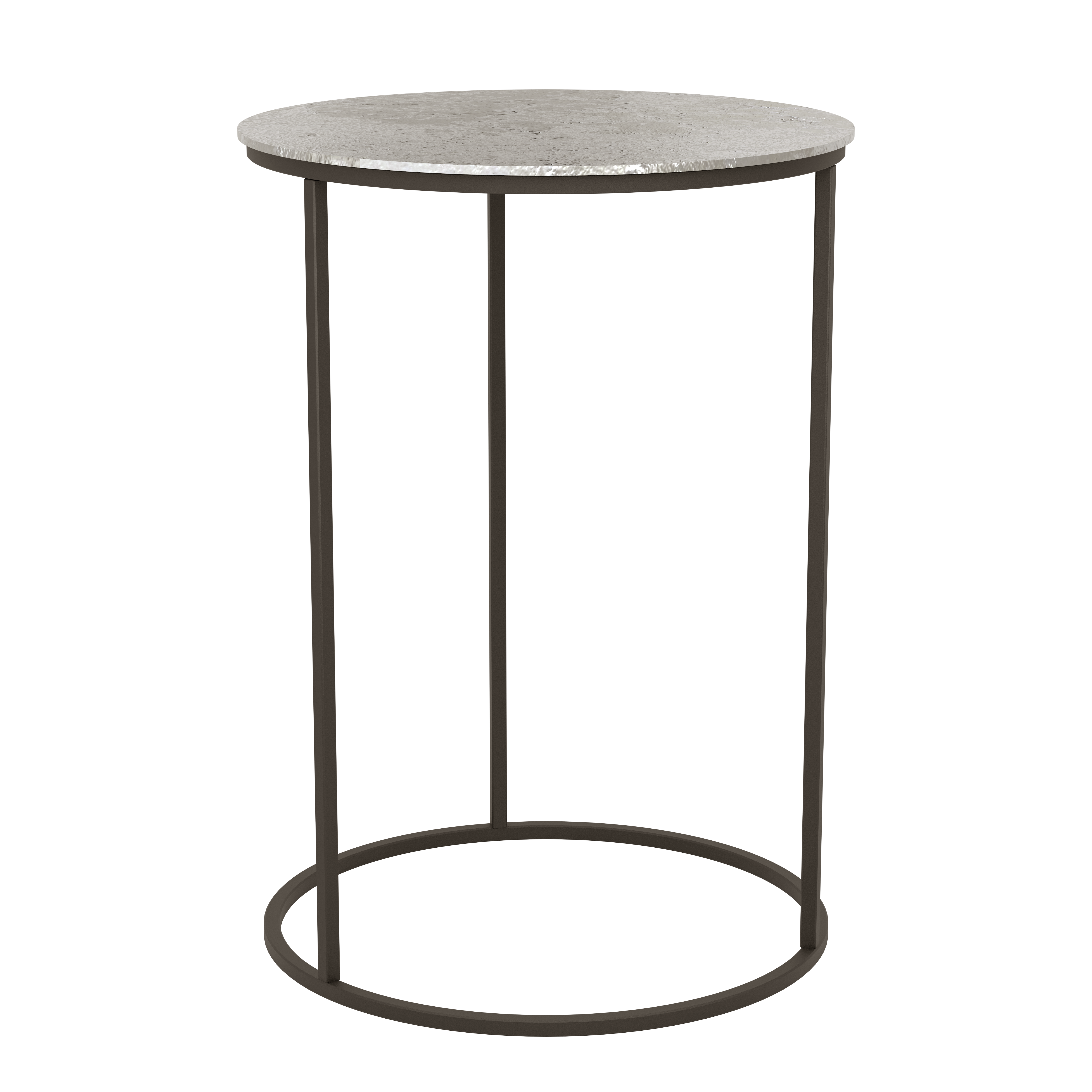 AGHLEAM kerek lerakóasztal nikkel