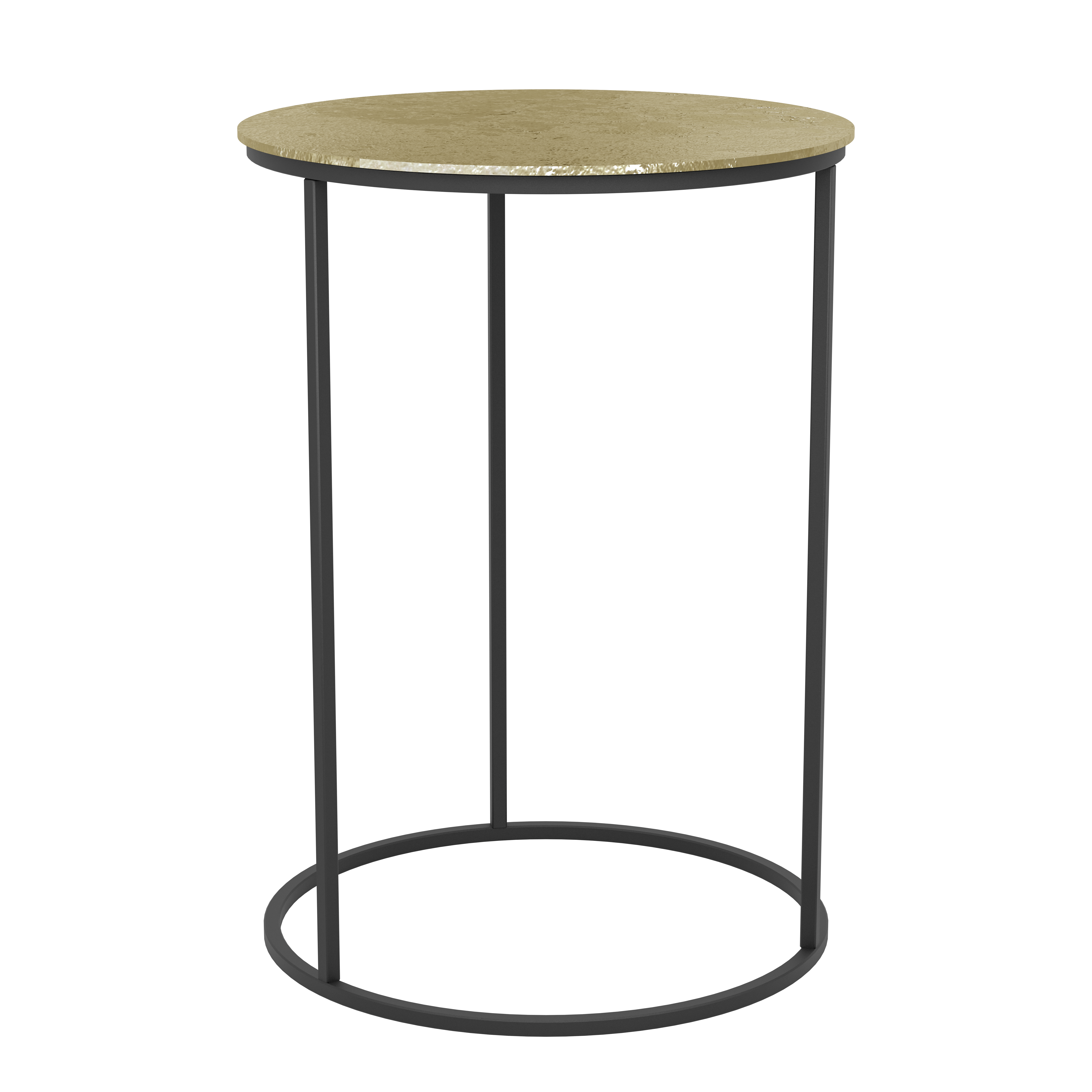 AGHLEAM kerek lerakóasztal arany