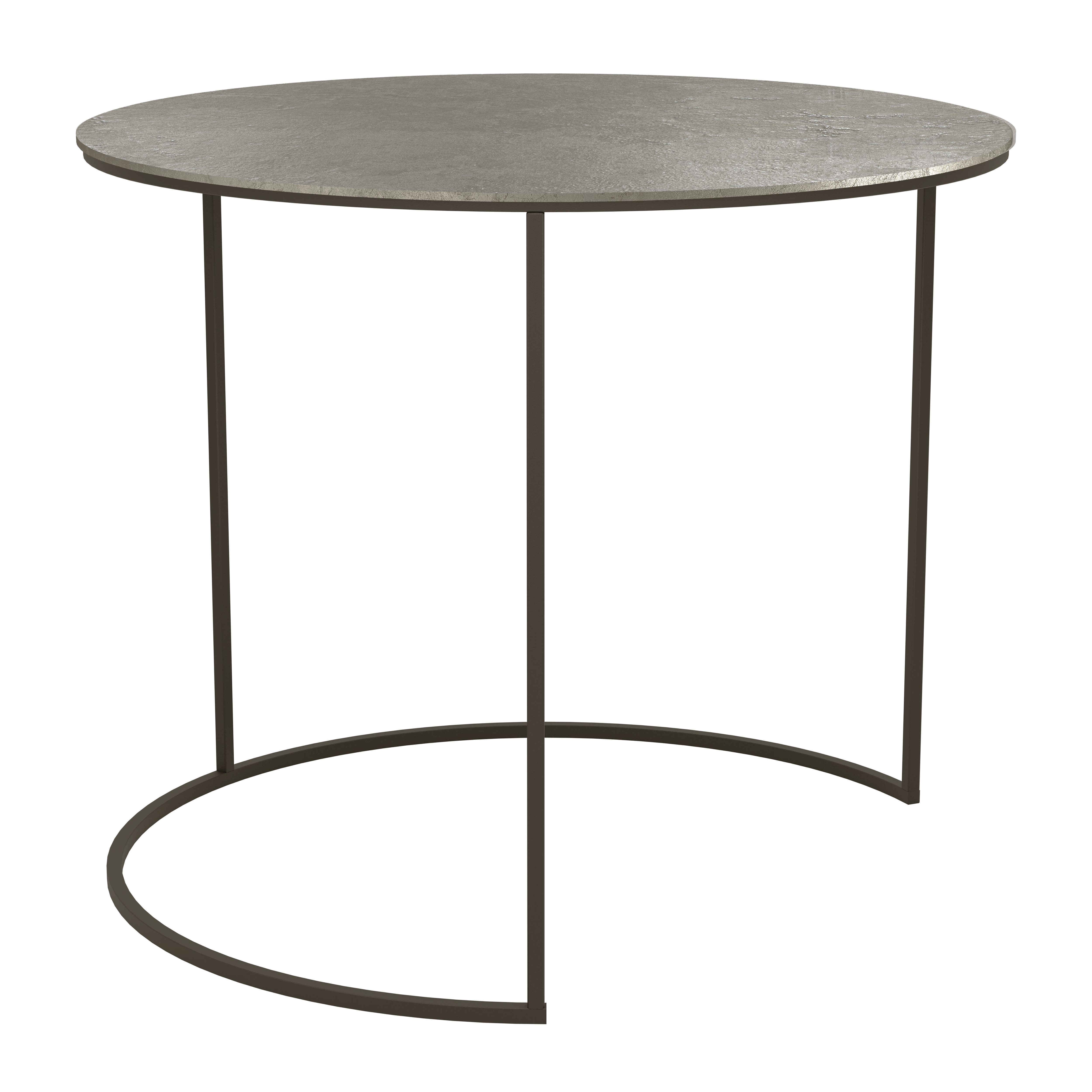 AGHLEAM kerek lerakóasztal antik nikkel