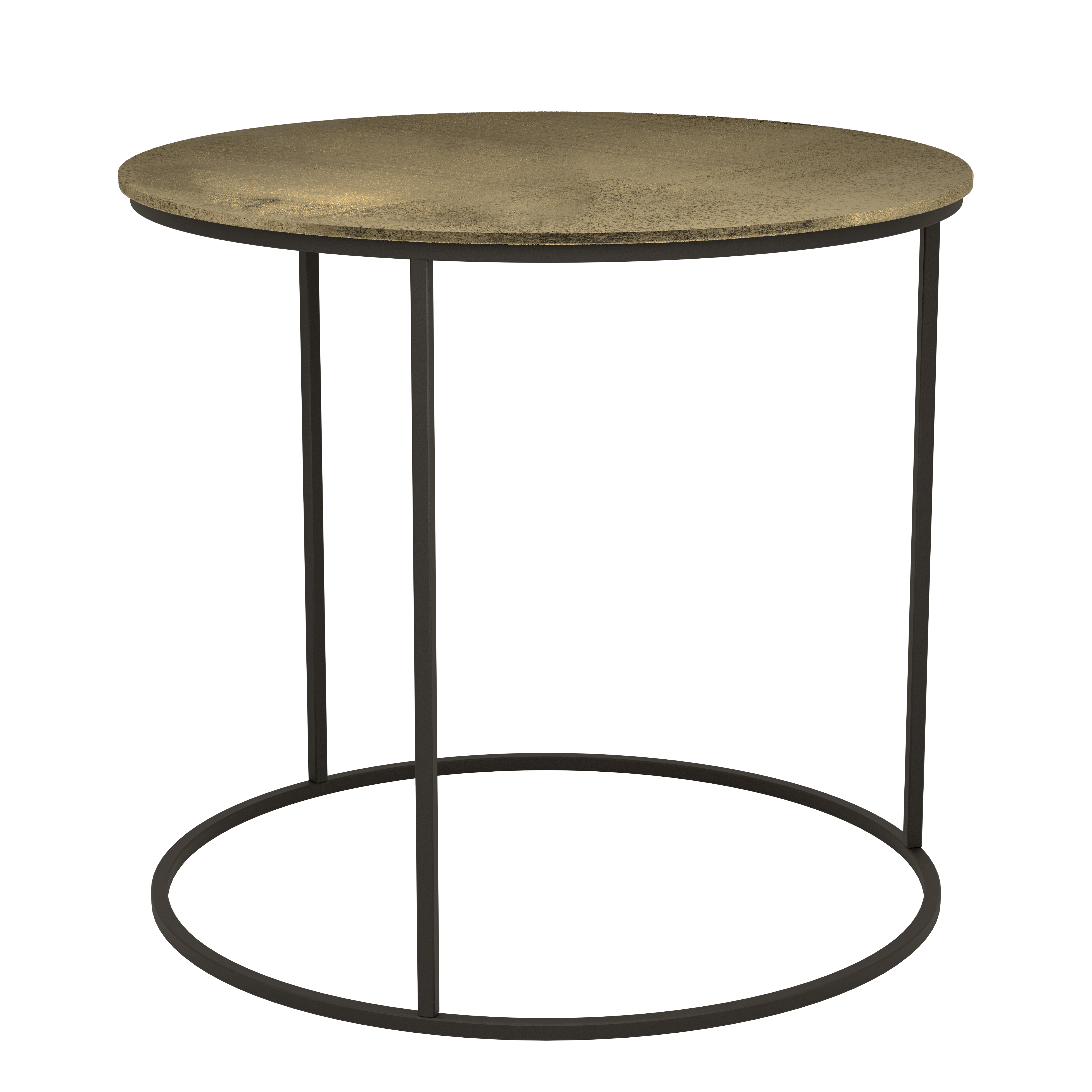 AGHLEAM kerek lerakóasztal bronz