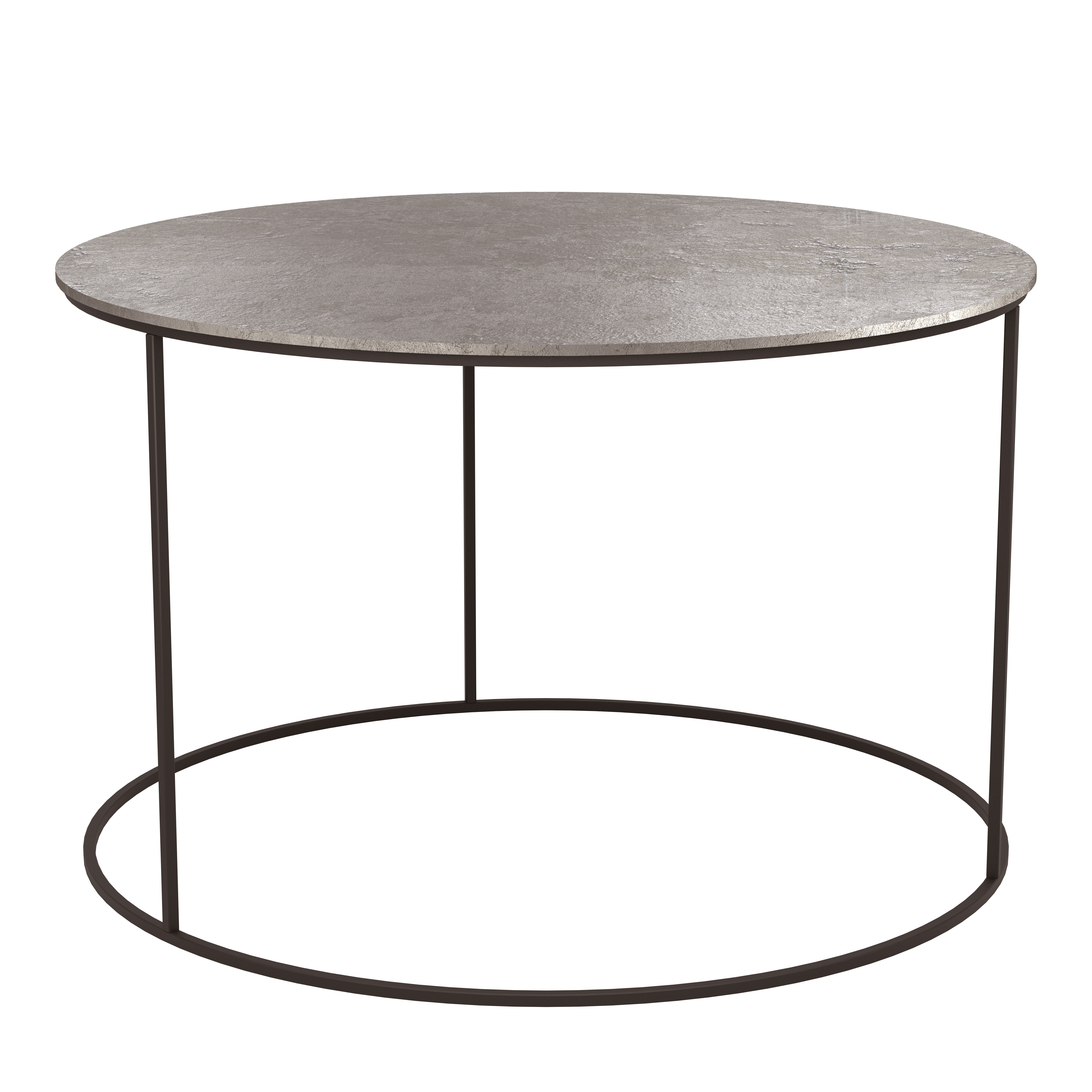 AGHLEAM kerek lerakóasztal antik nikkel