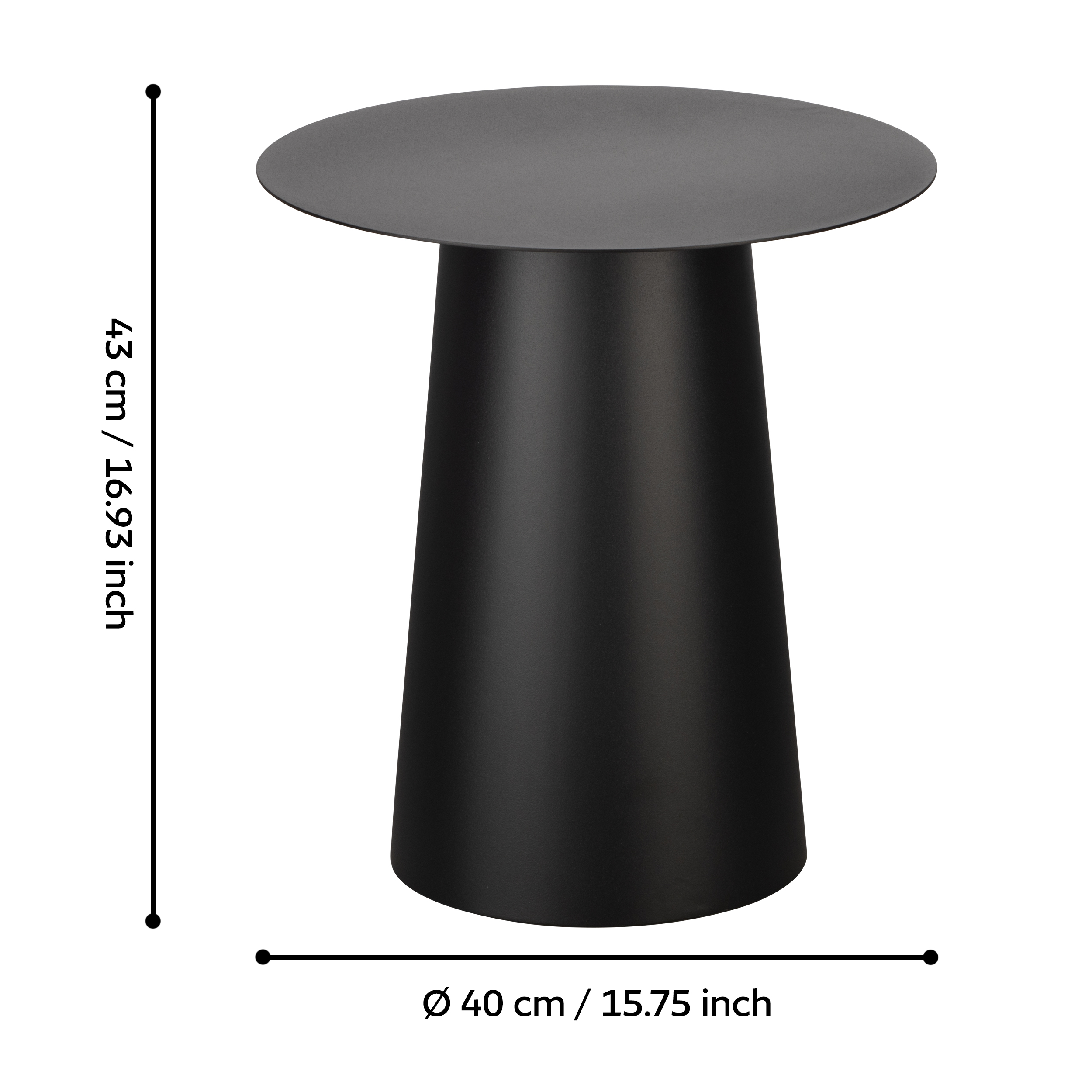 TOZAWA lerakóasztal fekete