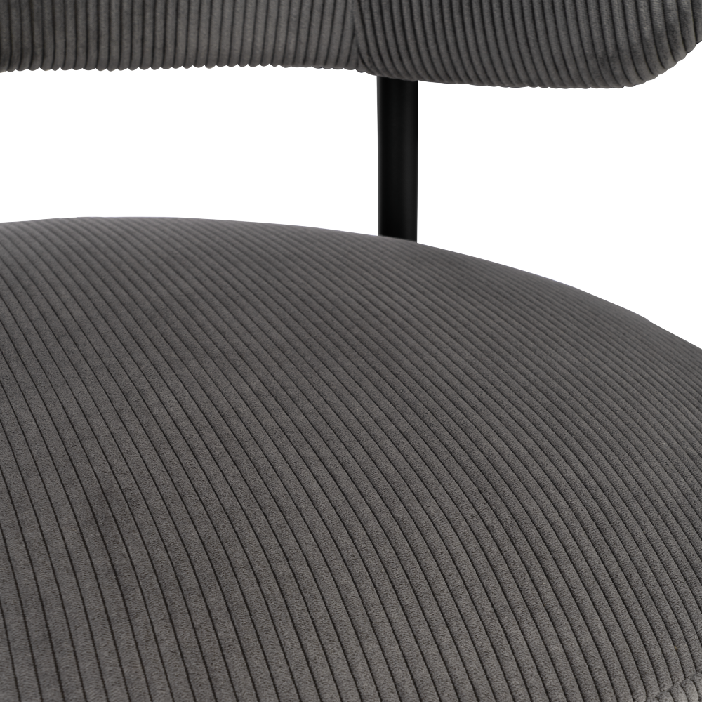 MANIRENJA fotel bársony-sötétszürke