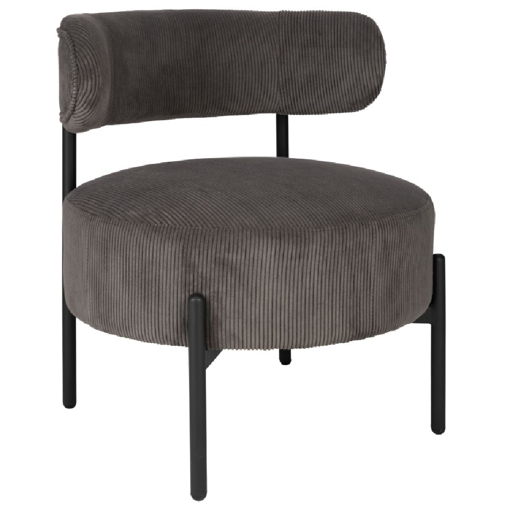 MANIRENJA fotel bársony-sötétszürke