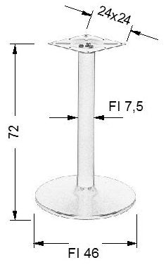 Acél asztalláb NY-B006