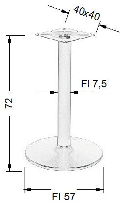 Acél asztalláb NY-B006 nagyméretű asztallaphoz