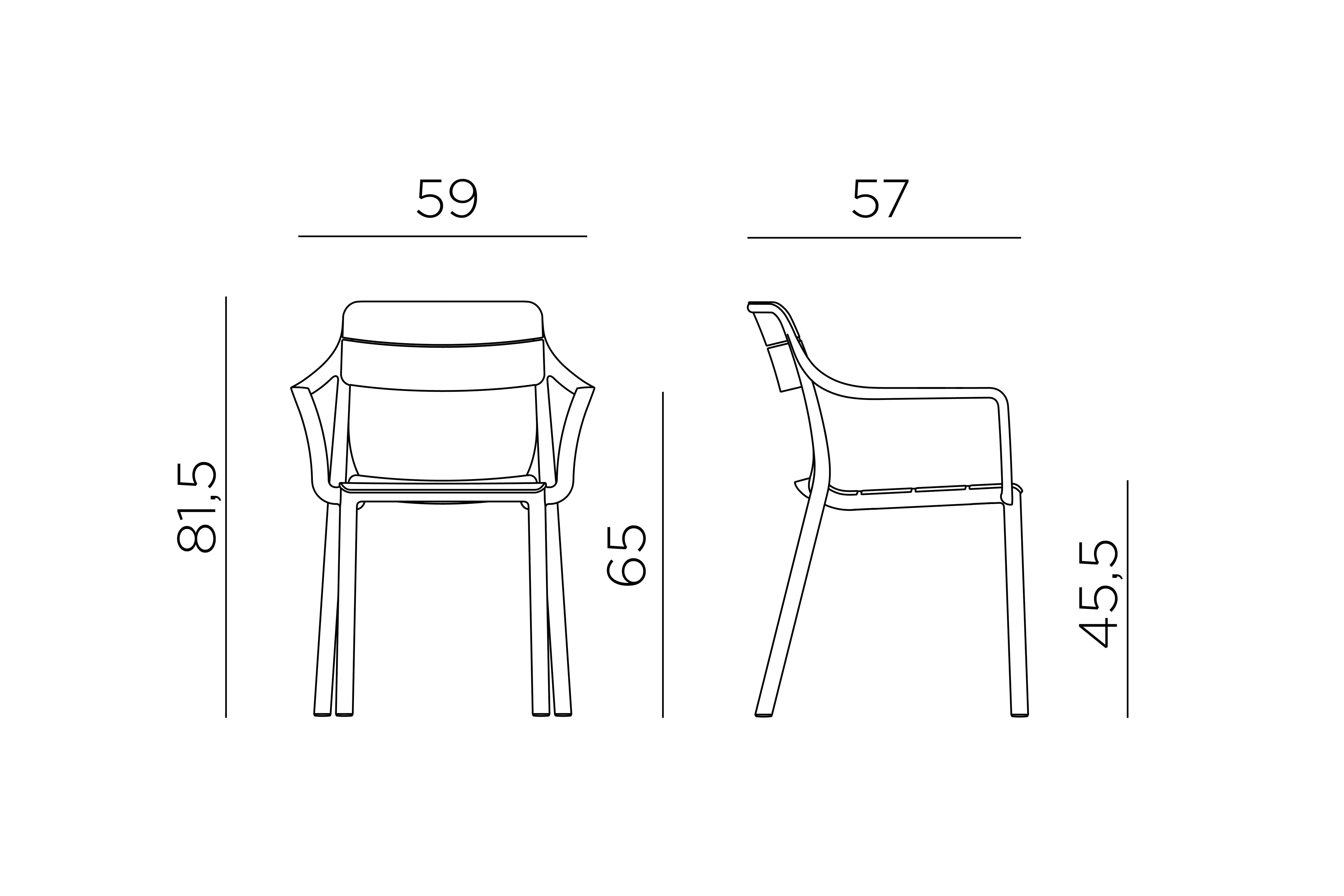 NARDI CASSIA karfás szék