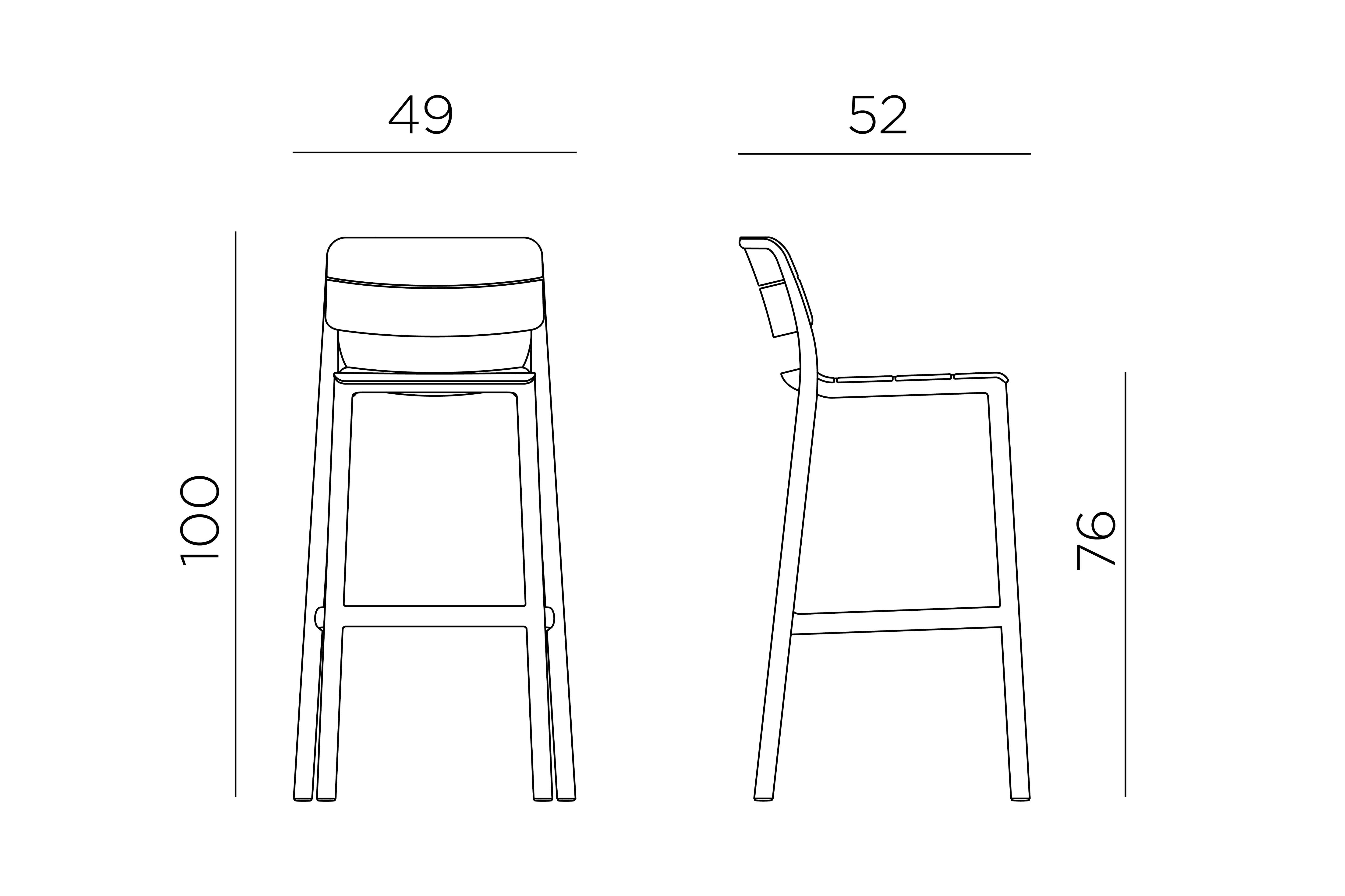 NARDI CASSIA bárszék