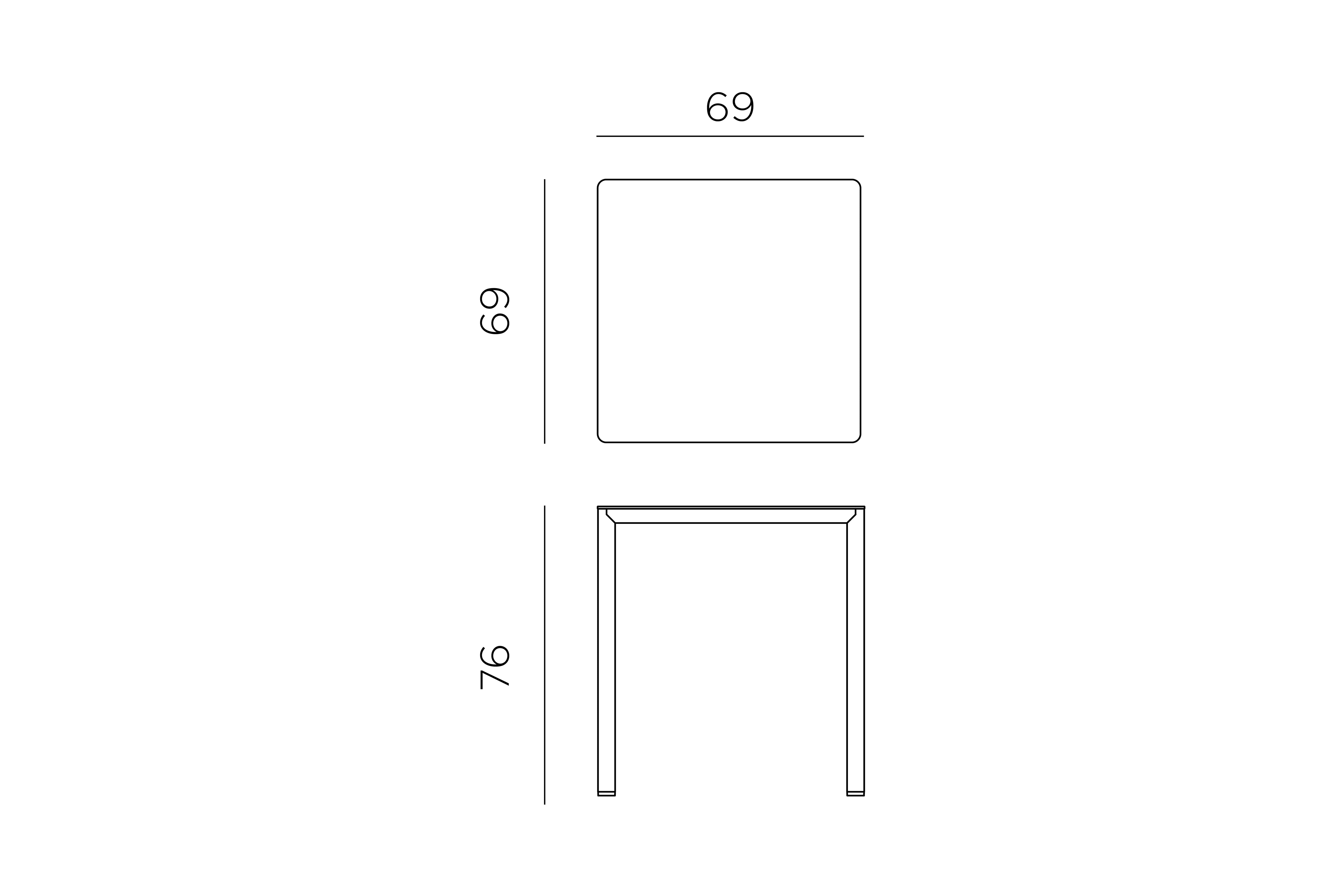 NARDI PIAVE 70 fix asztal