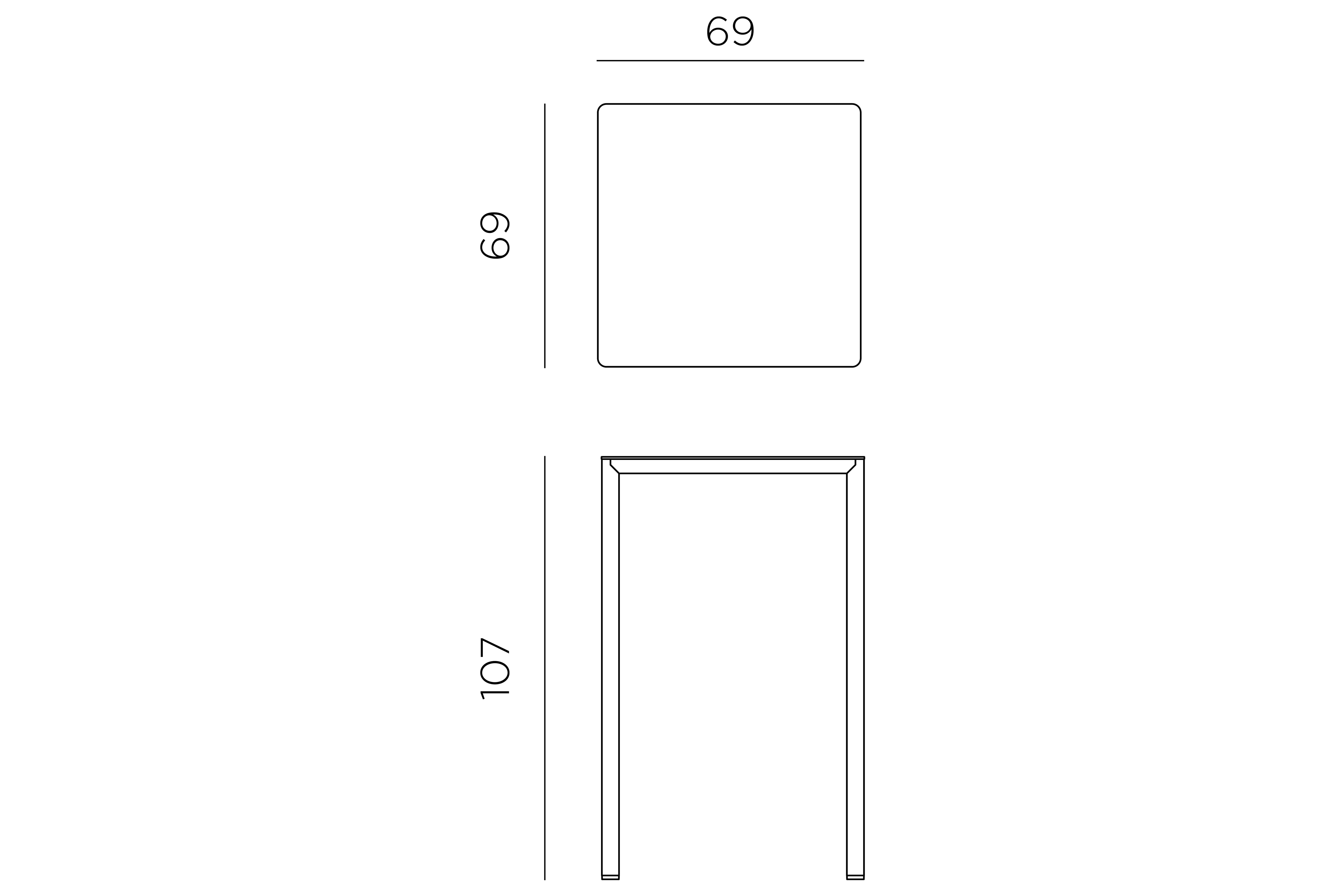 NARDI PIAVE 70 HIGH fix asztal