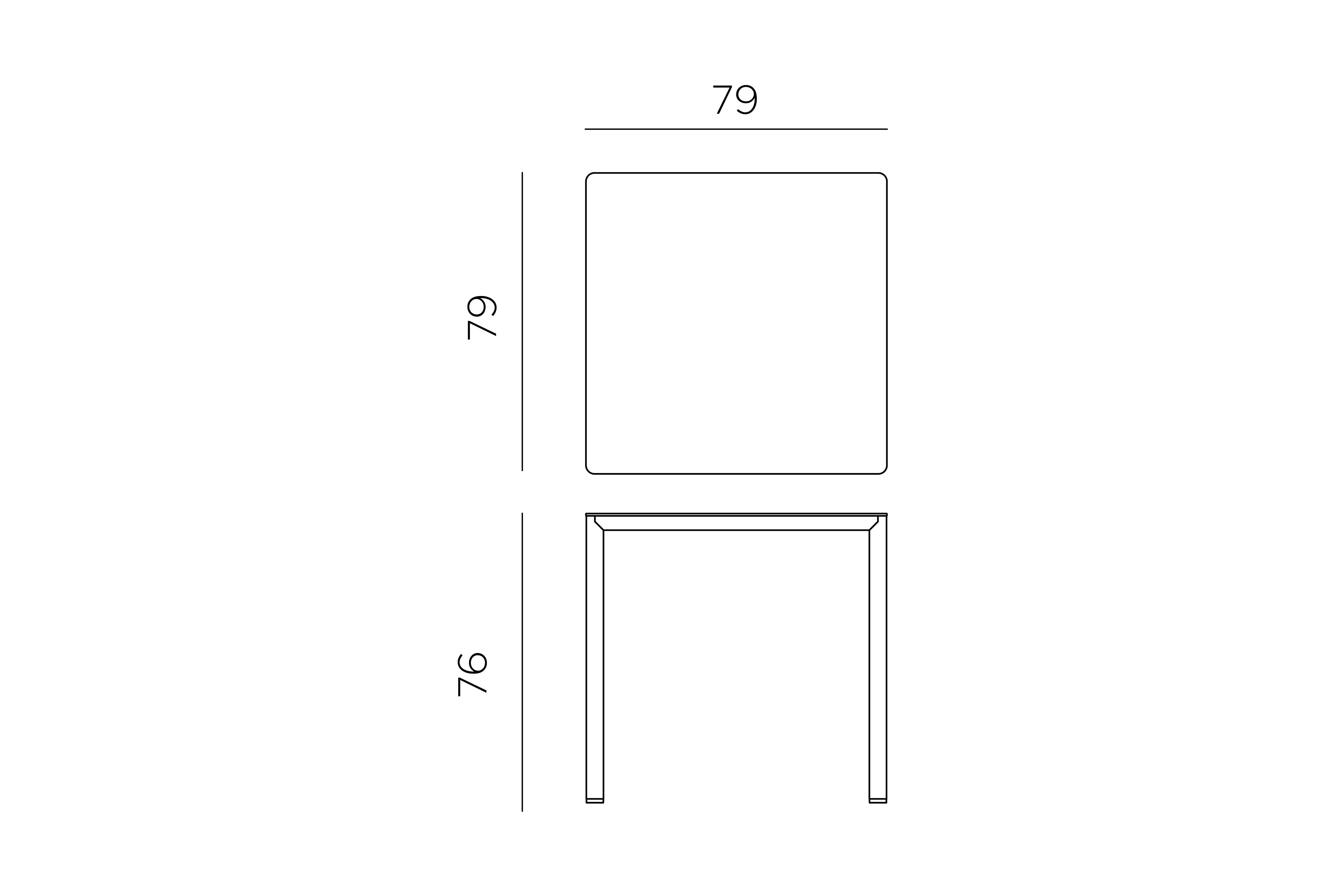 NARDI PIAVE 80 fix asztal