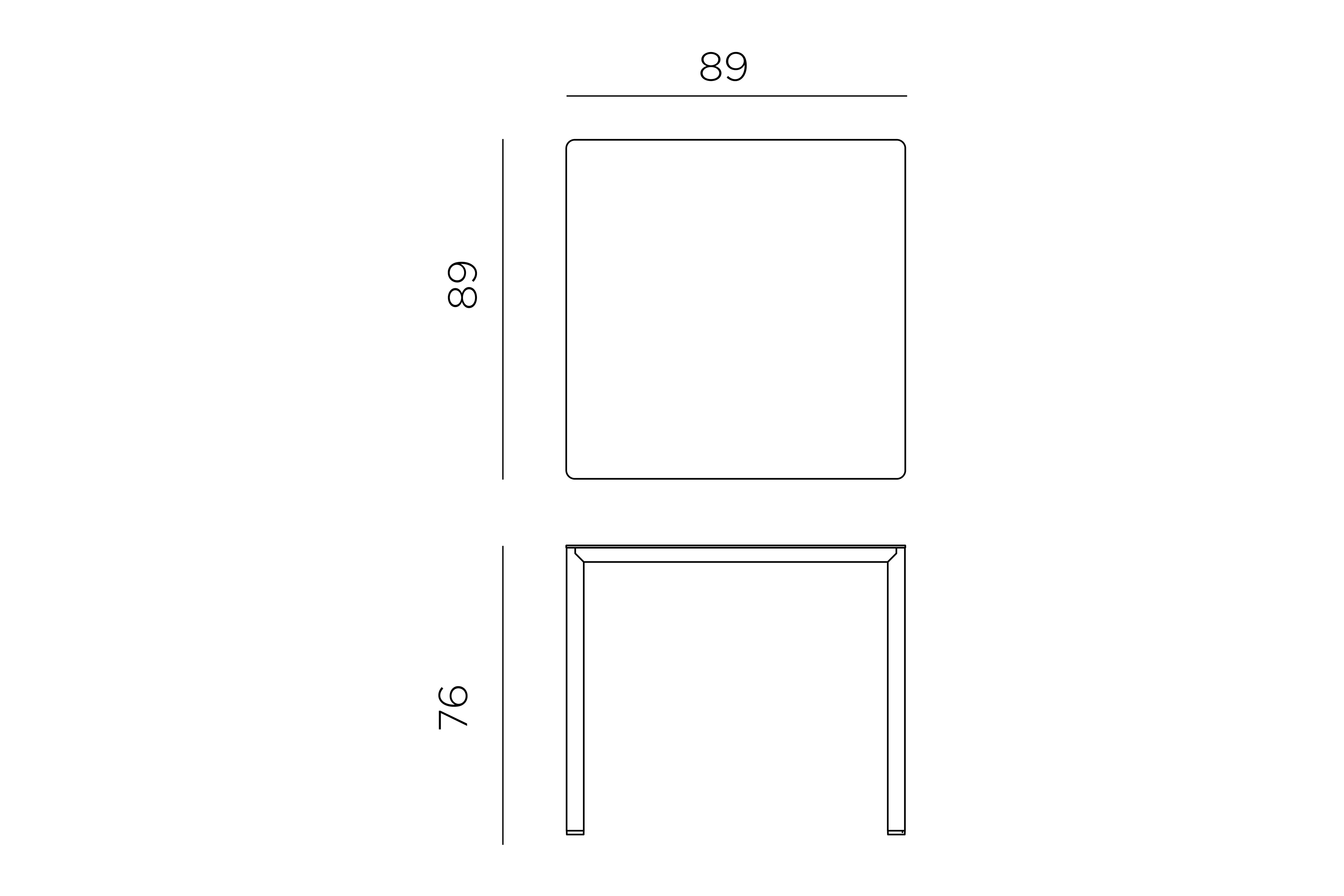 NARDI PIAVE 90 fix asztal