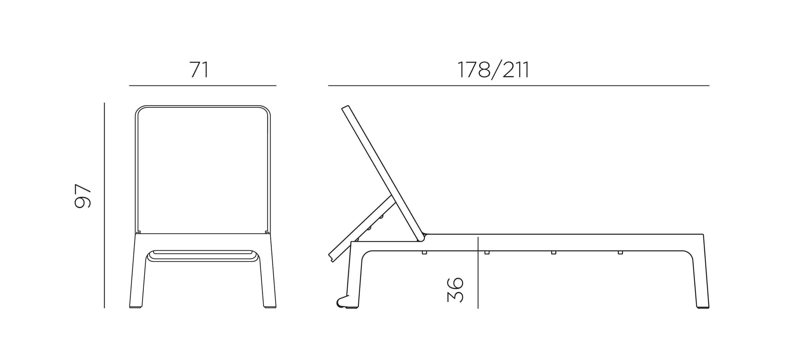NARDI PLANO napozóágy
