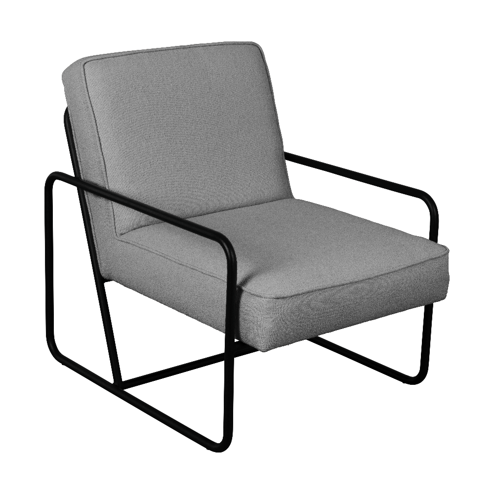 PAKOTKUARA fotel boucle világos szürke