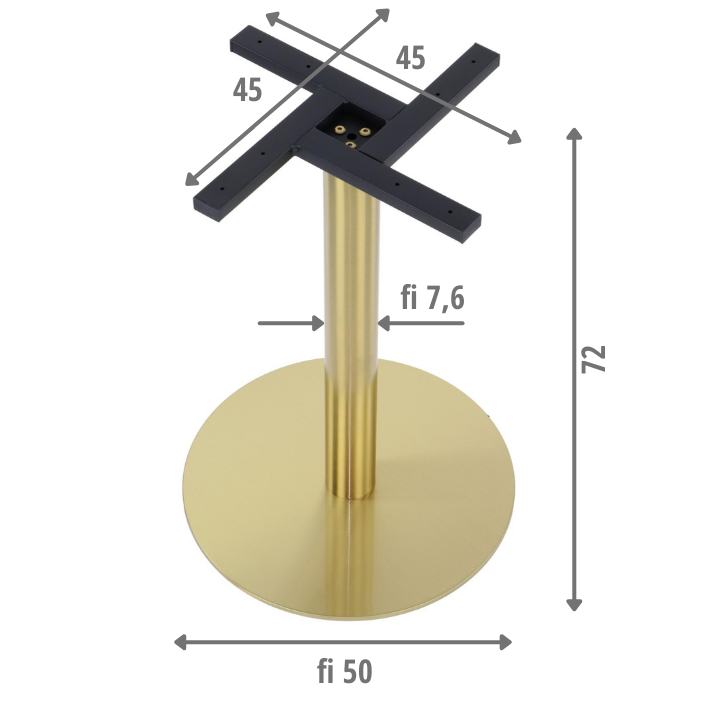 Acél asztalláb SH-3001-6/G