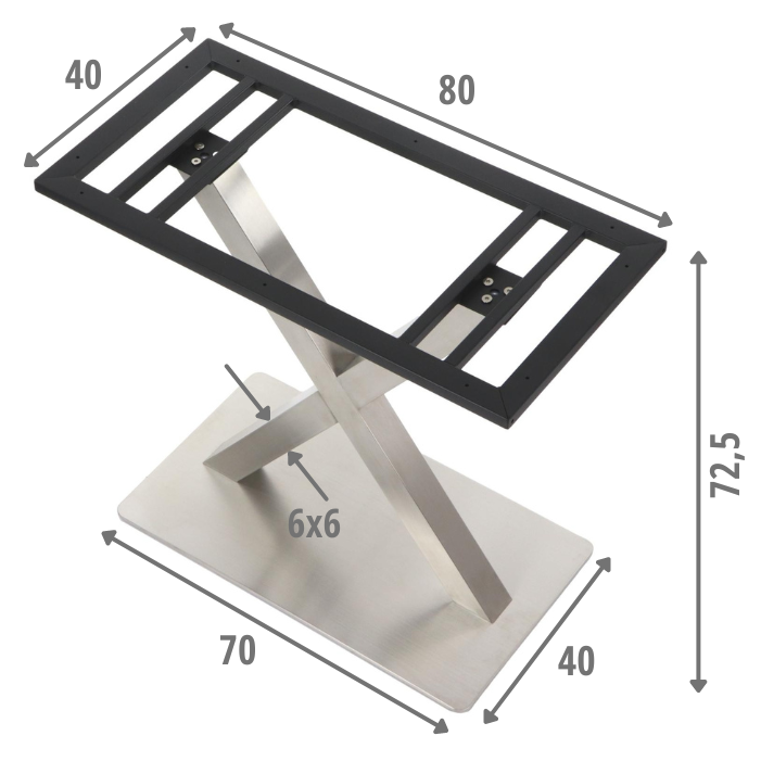 INOX asztalláb SH-3007-1/S