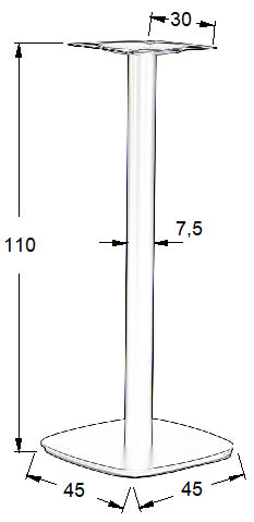 Acél design bárasztal-láb SH-3050-2/H/B