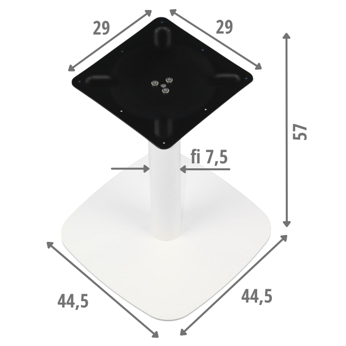 Acél design asztalláb SH-3050-2/L/W alacsony