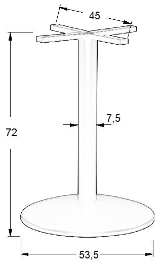 Acél asztalláb SH-4003-7/B