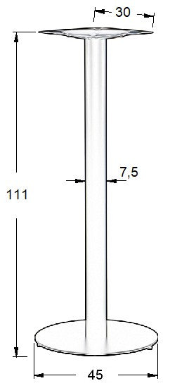 Acél asztalláb SH-5001-5/H/B