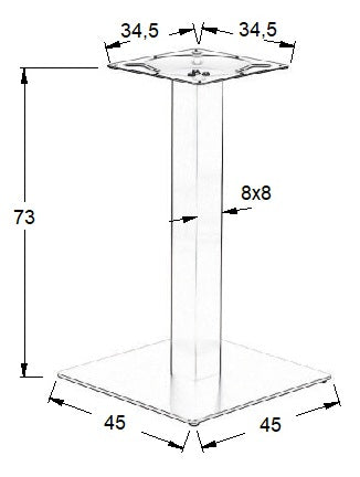 Acél asztalláb SH-5002-5/B