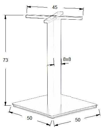Acél asztalláb SH-5002-6/B