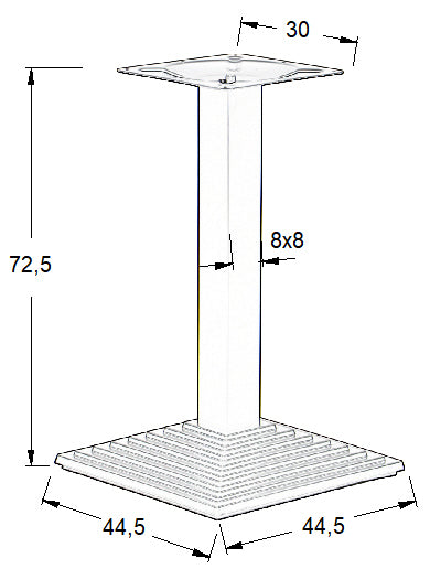 Öntöttvas asztalláb SH-5014-6/B