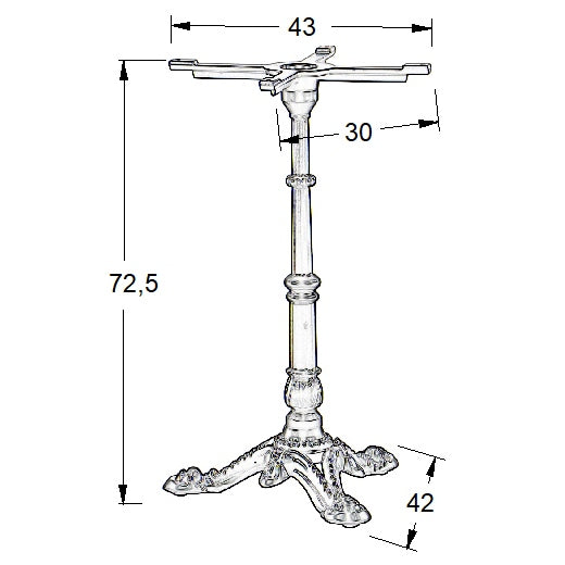 Öntöttvas asztalláb SH-5051A/B