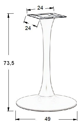 Acél asztalláb SH-9108-1
