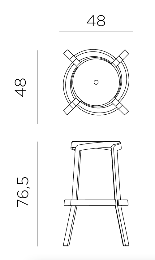 NARDI STACK MAXI bárszék