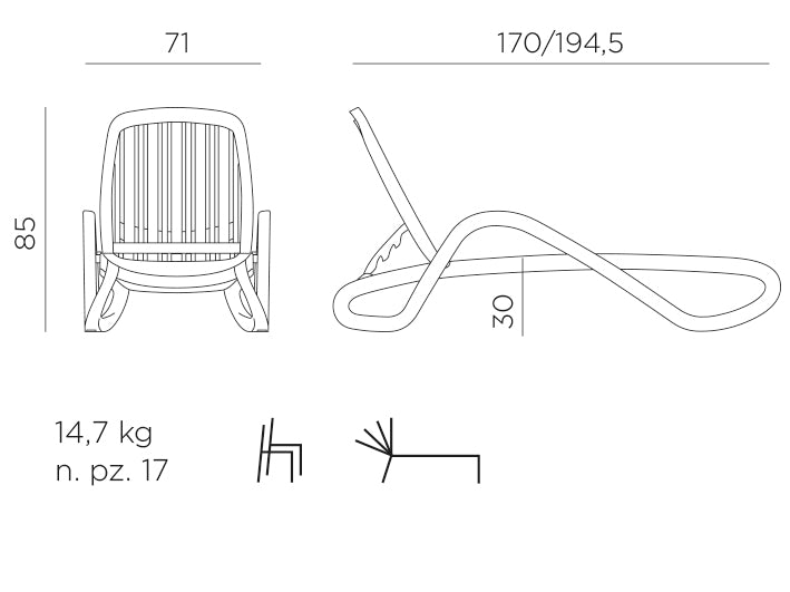 NARDI EDEN napozóágy