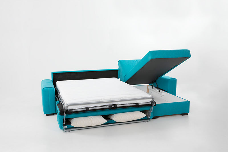 EVA L-alakú fémmechanikás kanapéágy