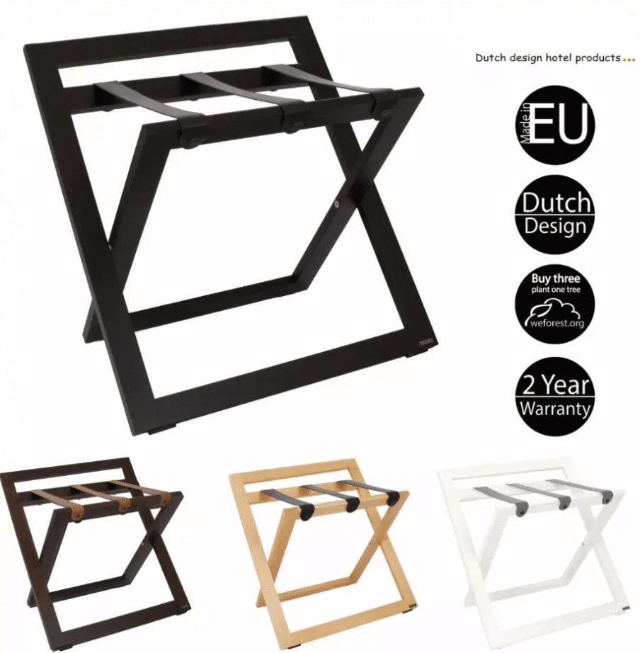 COMPACT tömörfa bőröndtartó háttámlával