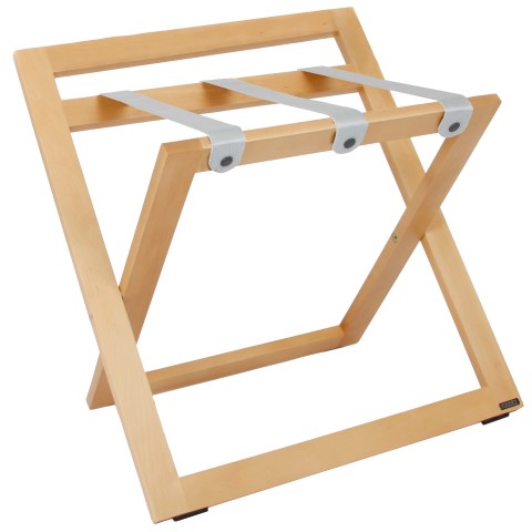 COMPACT tömörfa bőröndtartó háttámlával