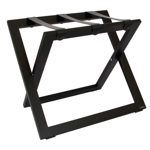 COMPACT tömörfa bőröndtartó bőr hevederrel