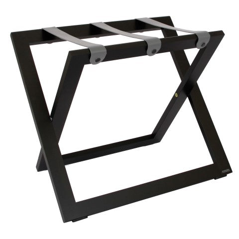 COMPACT tömörfa bőröndtartó bőr hevederrel