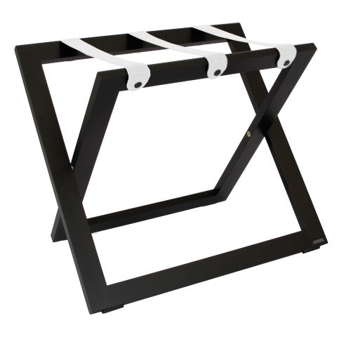 COMPACT tömörfa bőröndtartó bőr hevederrel